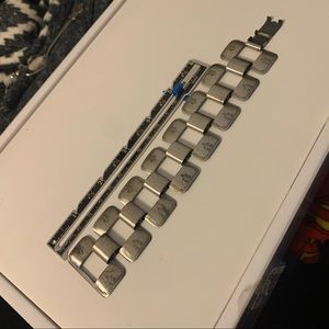 Silver metal bracelet may be Vintage